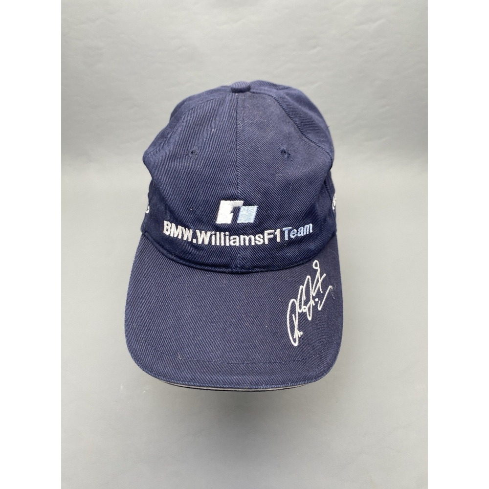Vintage BMW Williams F1 Team Ralf Schumacher Cap big logo racing hat navy blue